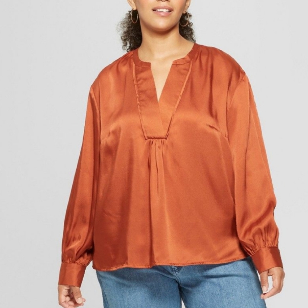 Who what wear plus size long sleeves blouse, size